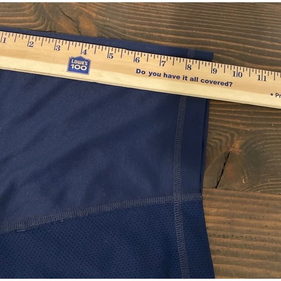 VTG Nike Dri-Fit Shirt Unisex L Navy Blue SS V-neck Mesh Performance Workout Y2K - Picture 12 of 12